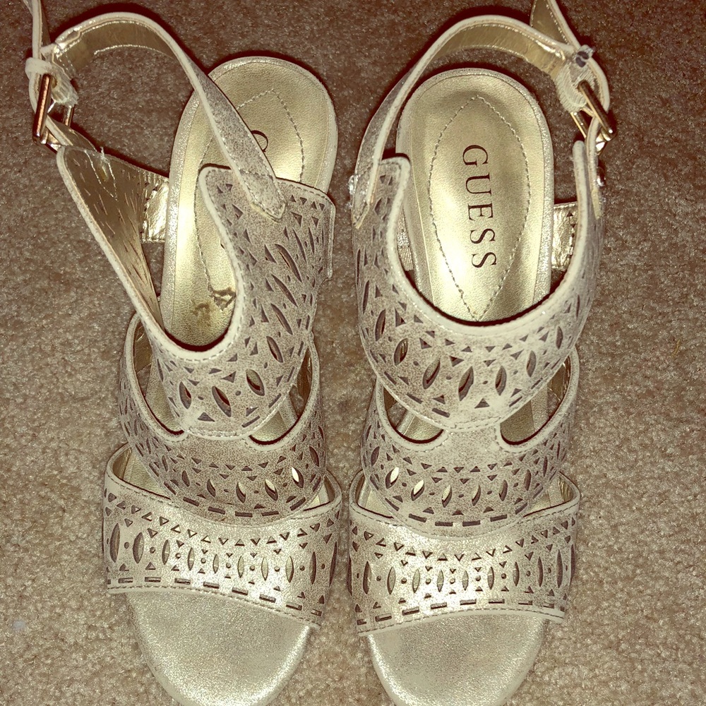 Guess Gold Wedges